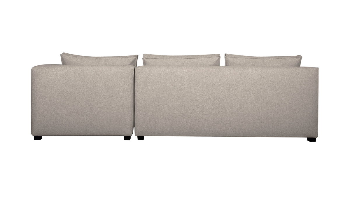 Ecksofa modulierbar gerader Winkel mit Chaiselongue beige PLURIEL