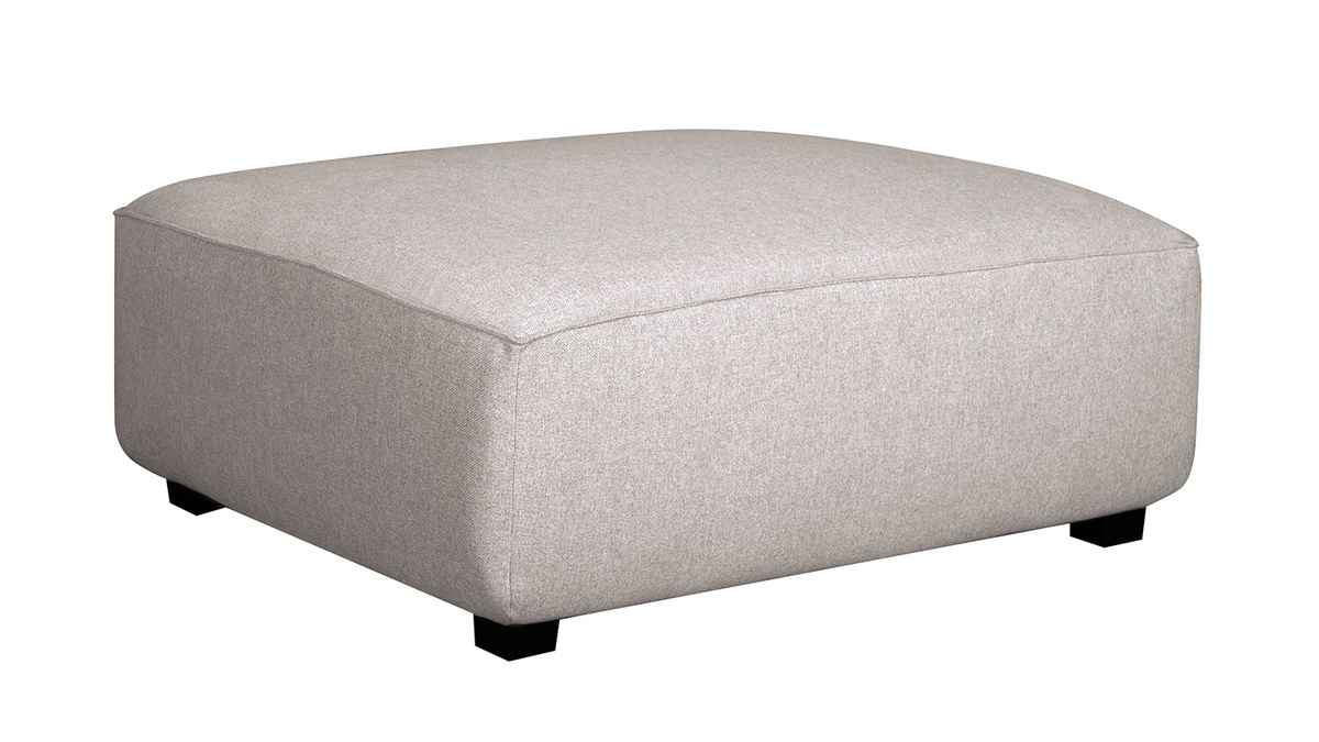 Ecksofa modulierbar in beigem Bezug PLURIEL