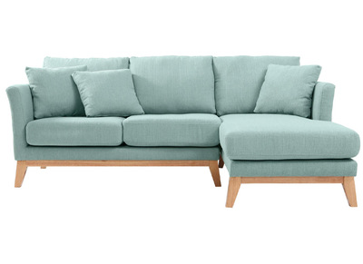 Ecksofa rechts skandinavisch Lagunenblau OSLO - Ecksofa rechts skandinavisch Lagunenblau OSLO