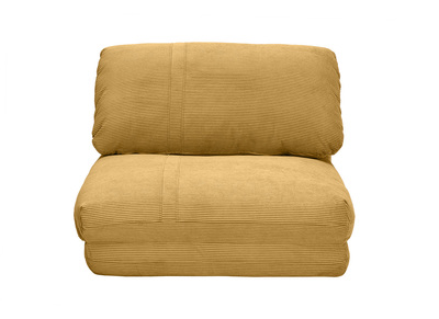 Einsitzer-Schlafsessel in currygelbem Cordstoff SPENCER