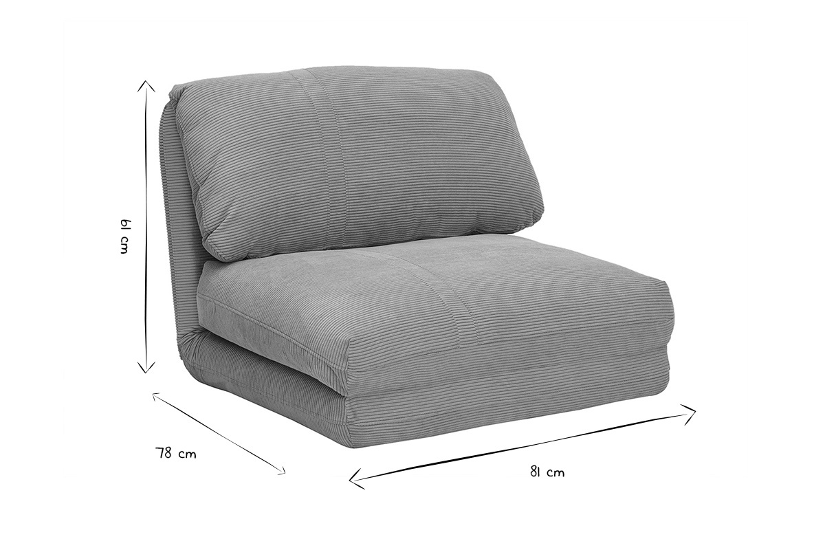 Abmessungen des Sessels SPENCER in Schwarz und Wei�, B81 x T78 x H61 cm.