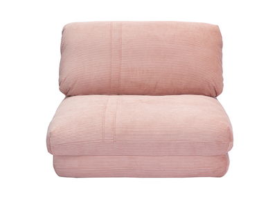 Einsitzer-Schlafsessel in rosafarbenem Cord-Samt SPENCER