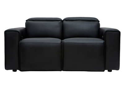 Elektrisches Relax-Sofa aus weißem Leder mit verstellbarer Kopfstütze RUIZ - Büffelleder - Elektrisches Relax-Sofa aus weißem Leder mit verstellbarer Kopfstütze RUIZ - Büffelleder
