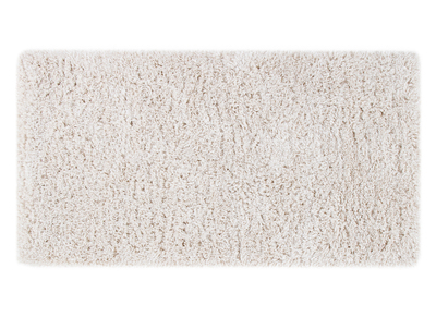 Elfenbeinfarbener recycelter Teppich mit Langflor 160 x 230 cm AIMEE