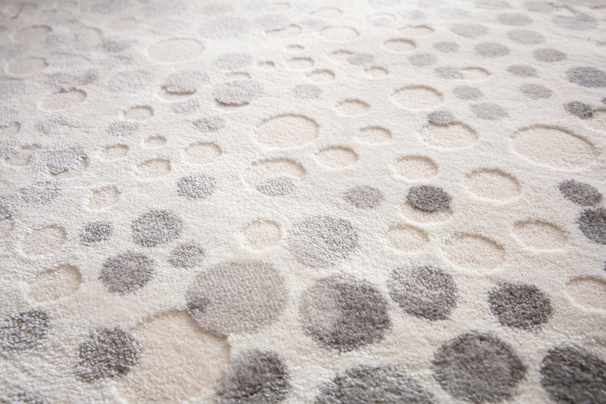 Elfenbeinfarbener Teppich 160 x 230 cm BULLES