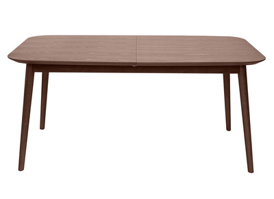 Erweiterbarer Tisch mit integrierten Verlängerungen rechteckig aus dunkelbraunem Holz B160-210 cm ANK