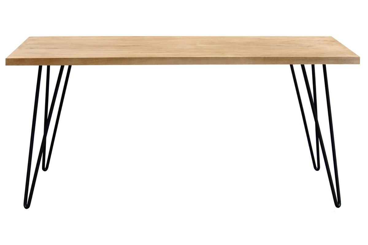 Esstisch aus massivem Mangoholz L160 cm VIBES