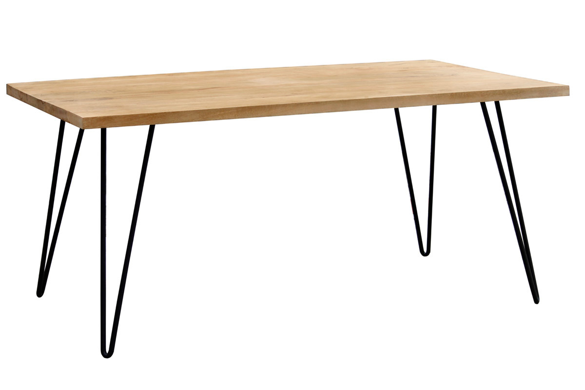 Esstisch aus massivem Mangoholz L160 cm VIBES