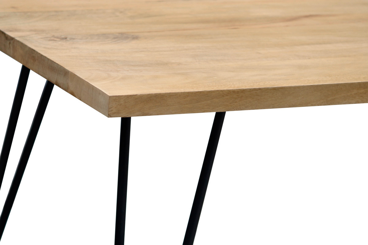 Esstisch aus massivem Mangoholz L160 cm VIBES