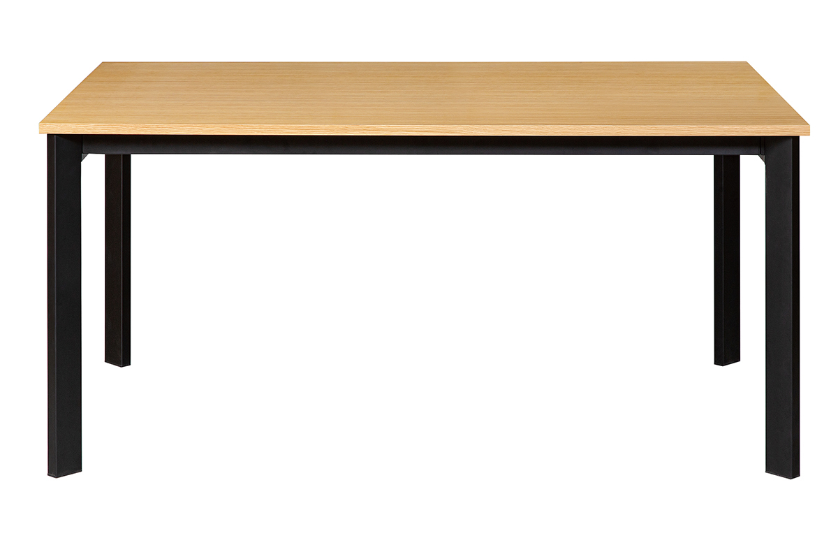 Esstisch ausziehbar Eichenfurnier und Metall L162-232 cm MEEVLA