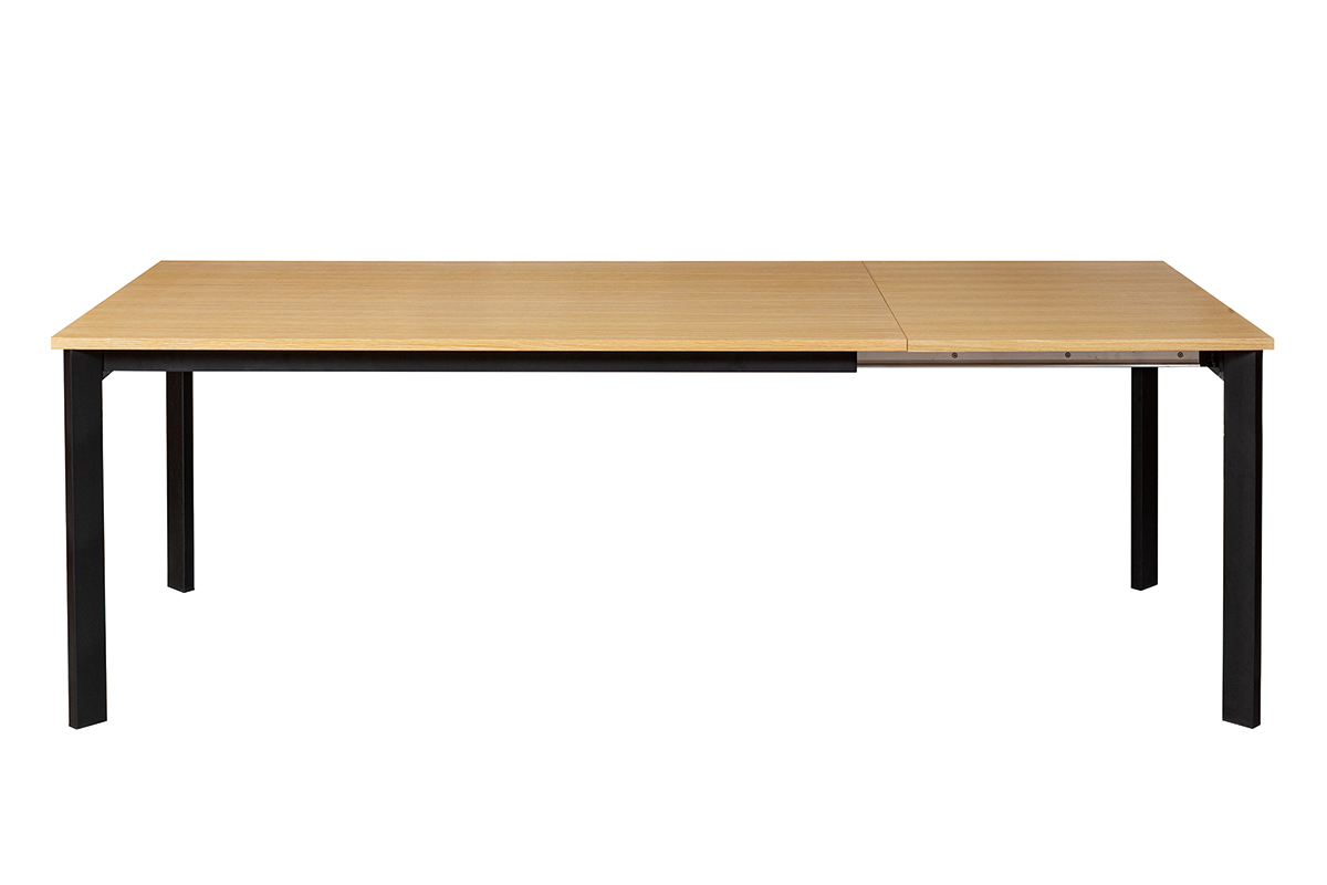 Esstisch ausziehbar Eichenfurnier und Metall L162-232 cm MEEVLA