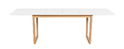 Esstisch ausziehbar helles Holz und weiß L160-240 cm LAHO