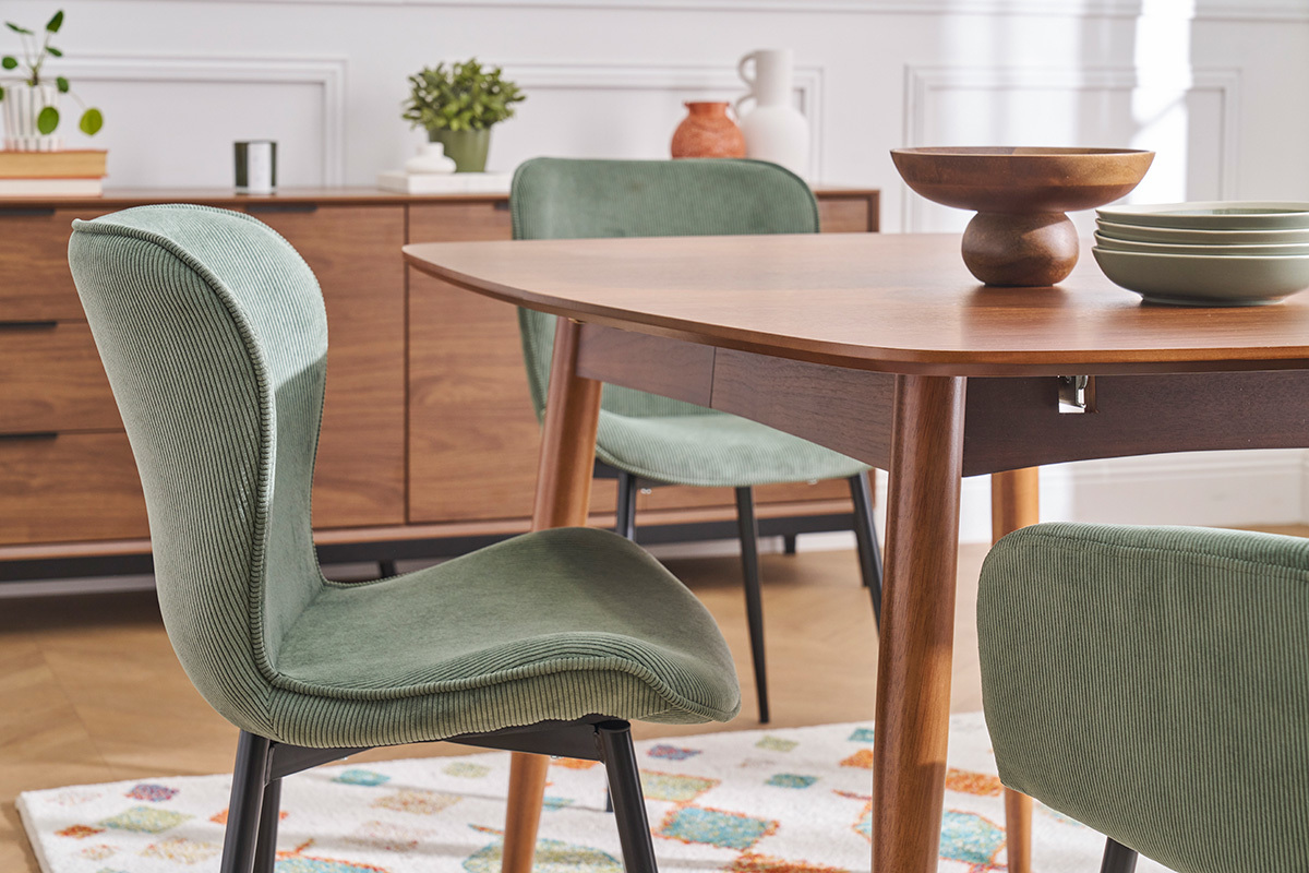 Esstisch ausziehbar Nussbaum  L130-160 cm NORDECO