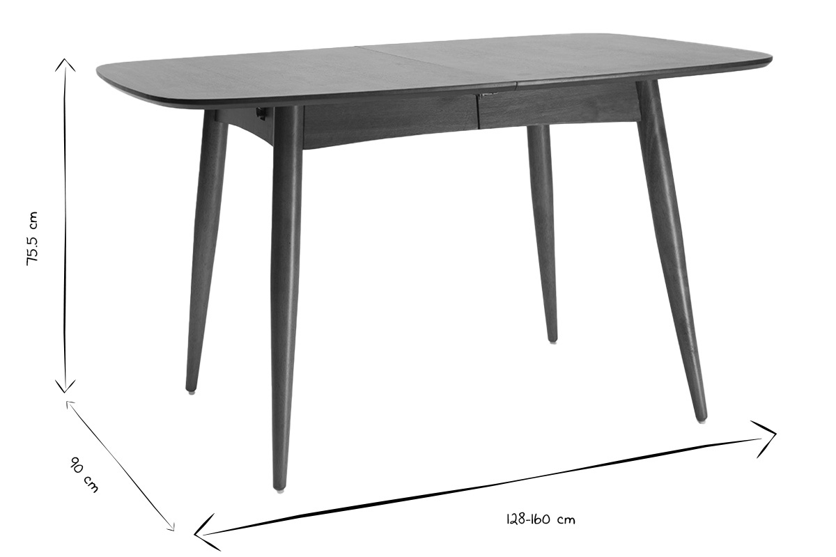 Esstisch ausziehbar Nussbaum  L130-160 cm NORDECO