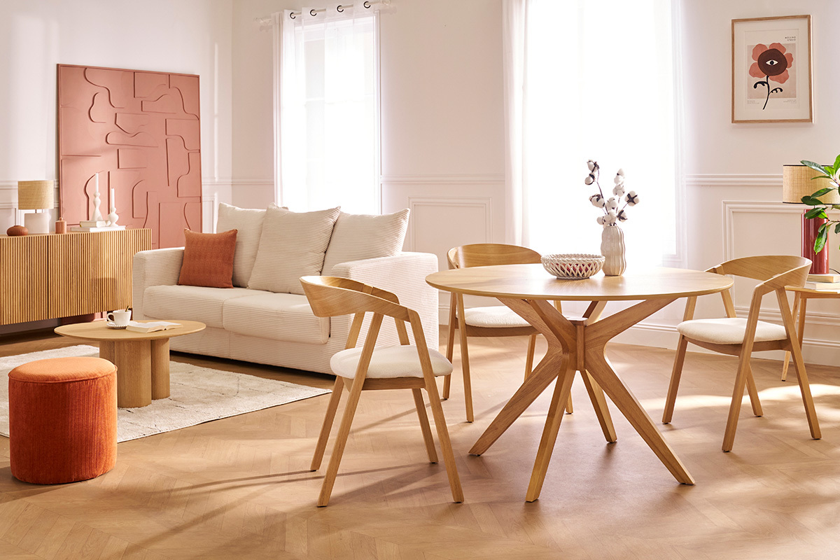 Esstisch Design Rund Nussbaum D120 cm DIELLI