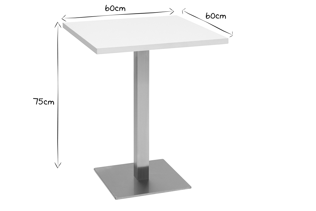 Esstisch JORY in weiem quadratischem Design