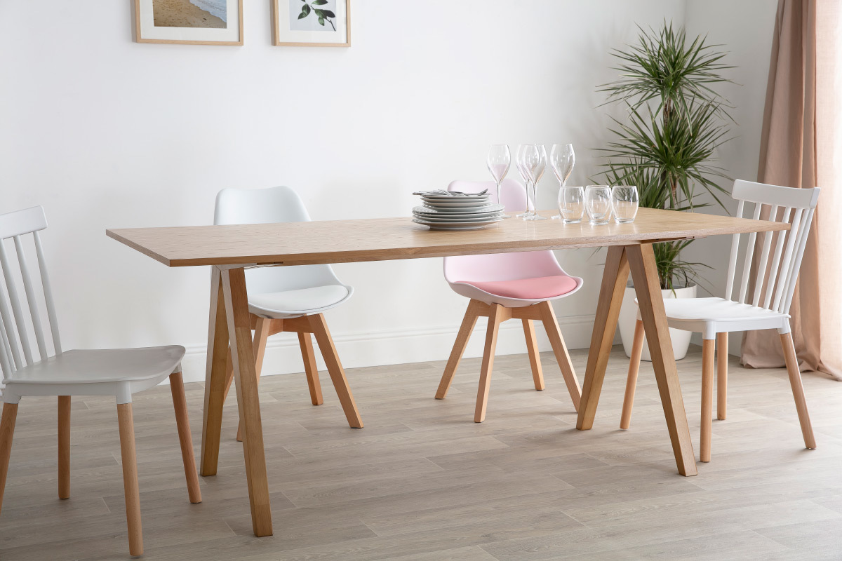 Esstisch skandinavisches Design Eiche  L180 DANA