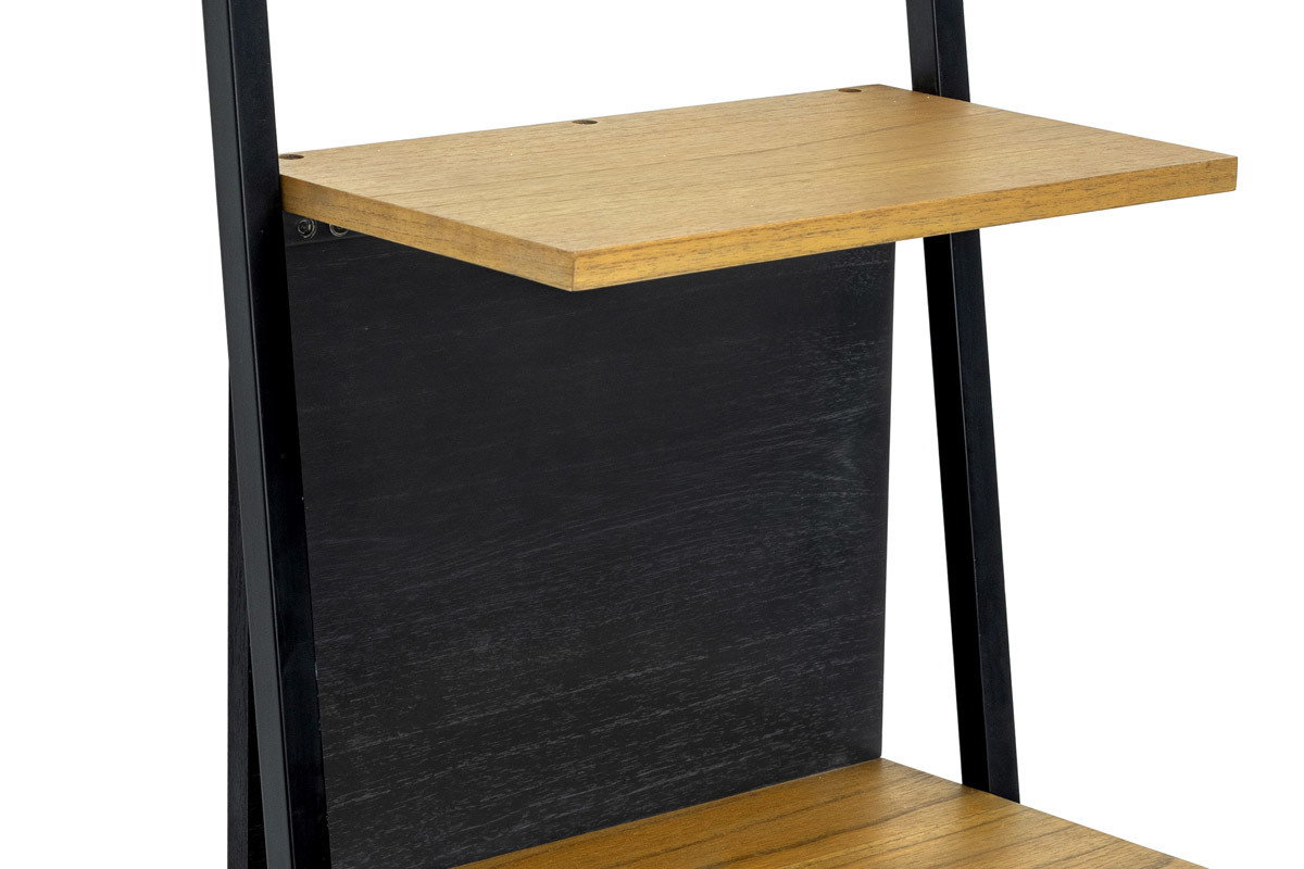 Etagen-Regal aus Holz und Metall schwarz SERAH