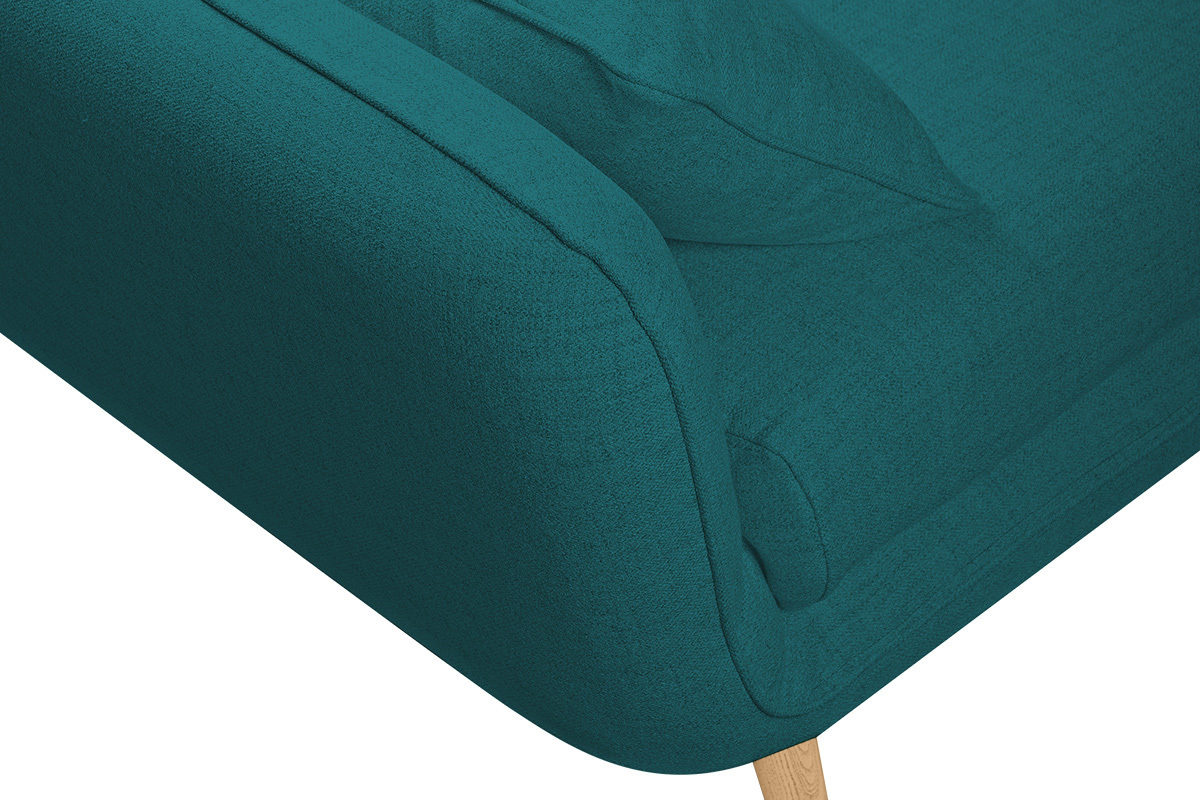 Feststehendes 3-Sitzer-Sofa in Pfauenblau CREEP