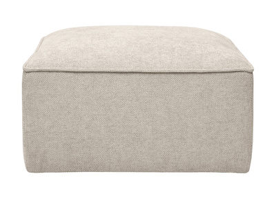 Fu&szlig;hocker aus Stoff mit strukturiertem Samteffekt beige KERRY
