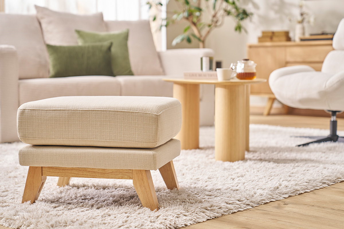 Fusttze skandinavisch abziehbar in Beige OSLO