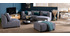 Fußstützen-Modul für Sofa aus hellgrauem Stoff PLURIEL