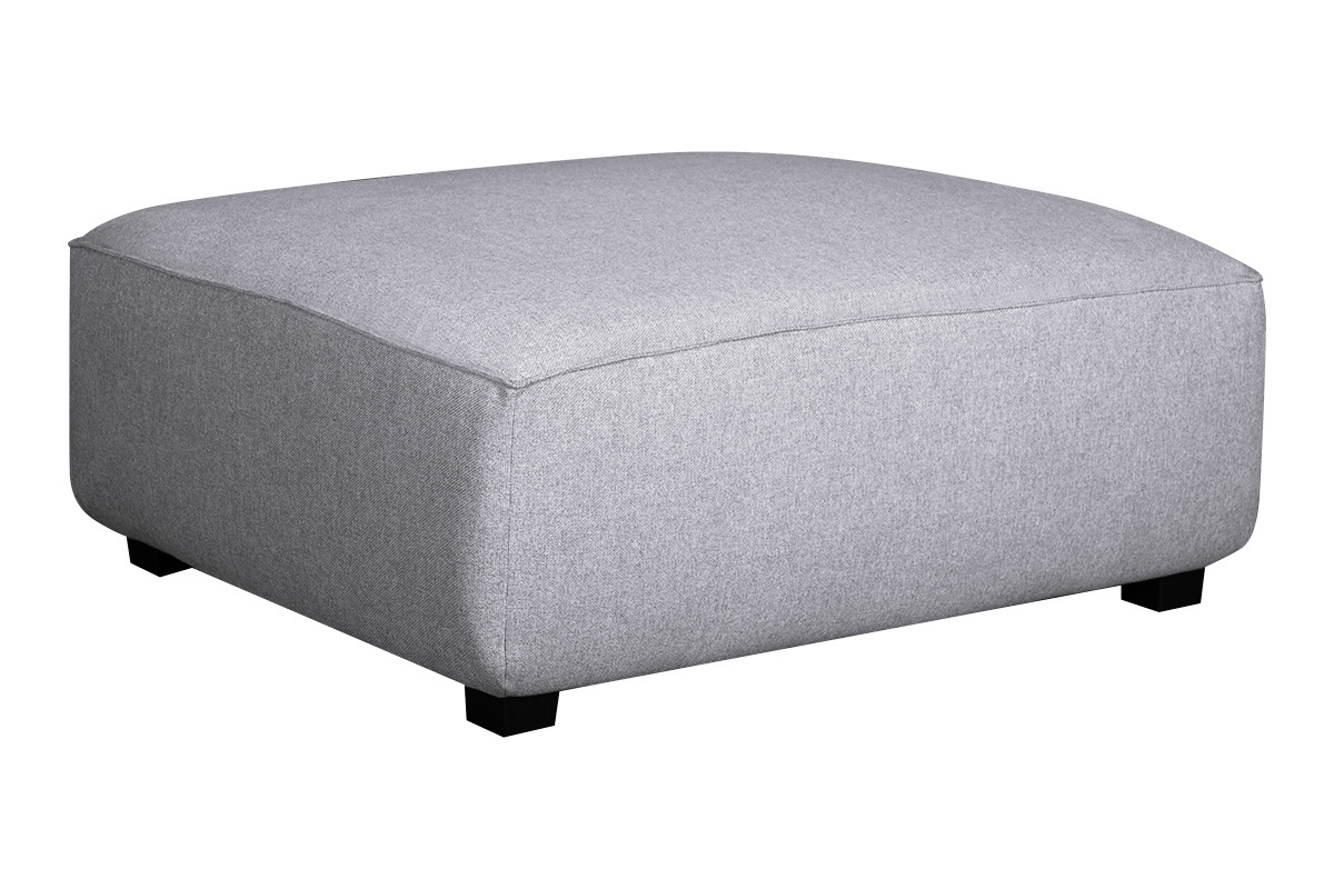 Fusttzen-Modul fr Sofa aus hellgrauem Stoff PLURIEL