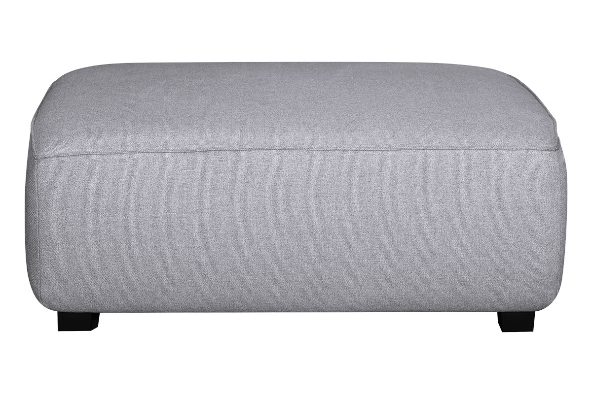 Fusttzen-Modul fr Sofa aus hellgrauem Stoff PLURIEL