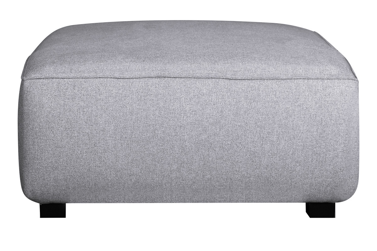 Fusttzen-Modul fr Sofa aus hellgrauem Stoff PLURIEL