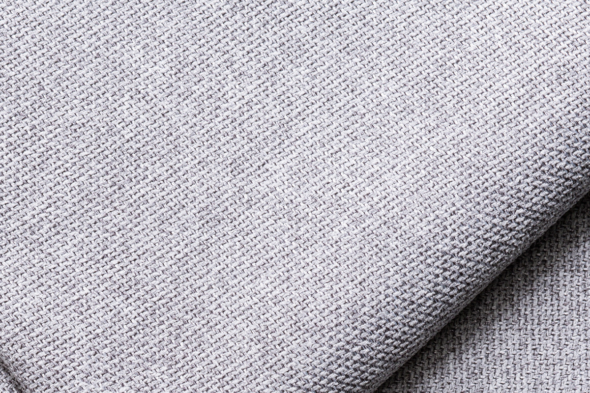 Fusttzen-Modul fr Sofa aus hellgrauem Stoff PLURIEL