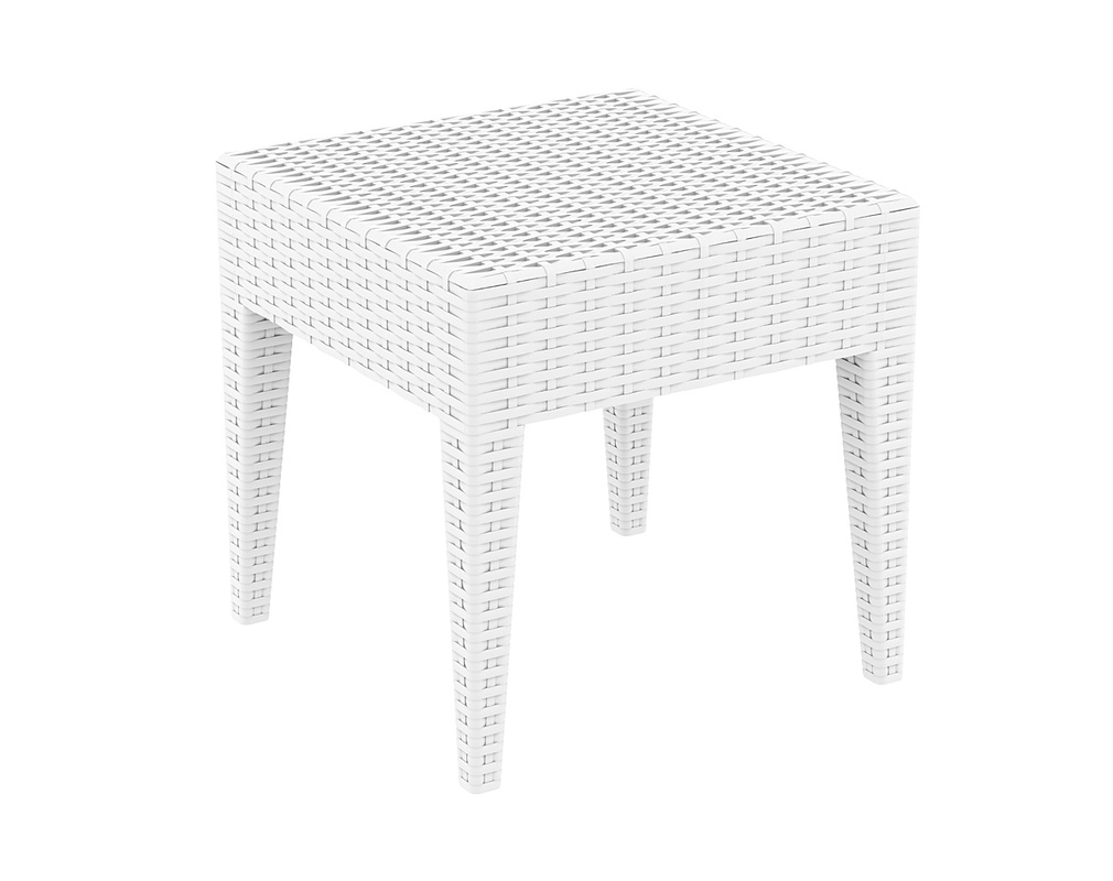 Beistelltisch Rattan Weiss