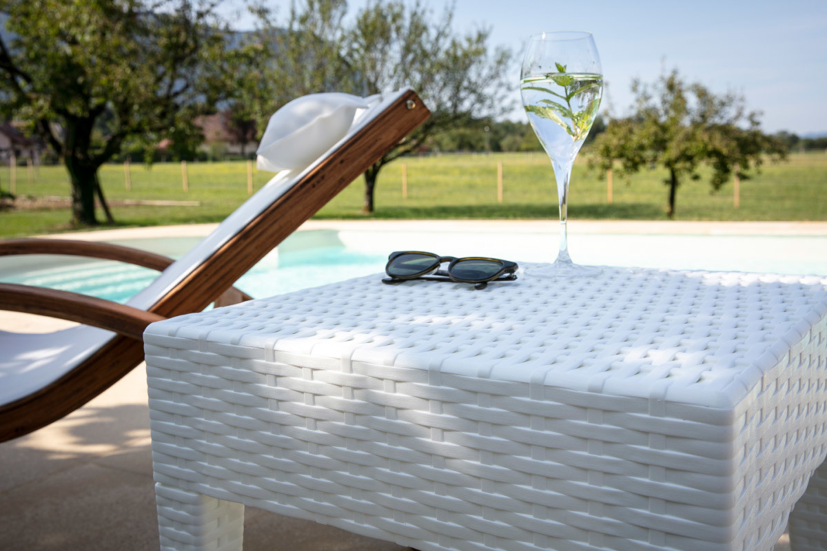 Garten-Beistelltisch aus Rattan Wei SAMOA
