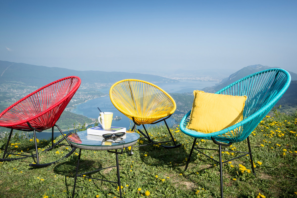 Garten Beistelltisch aus Resindrhten Wei BELLAVISTA