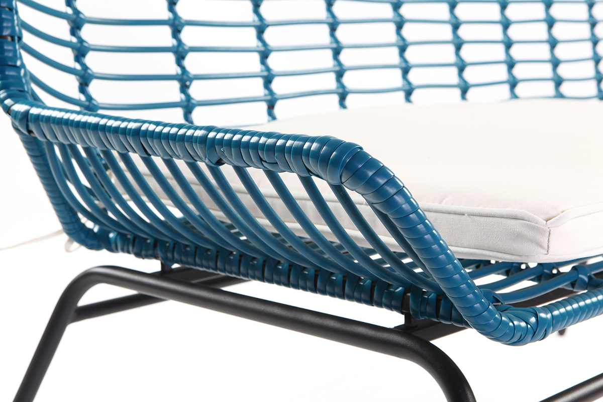 Gartenbank TANGO aus blaugr�nem Kunststoffgeflecht