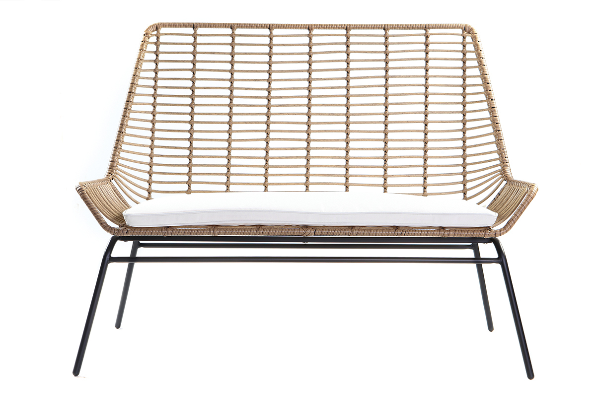 Gartenbank TANGO aus Kunststoffgeflecht im Rattanstil