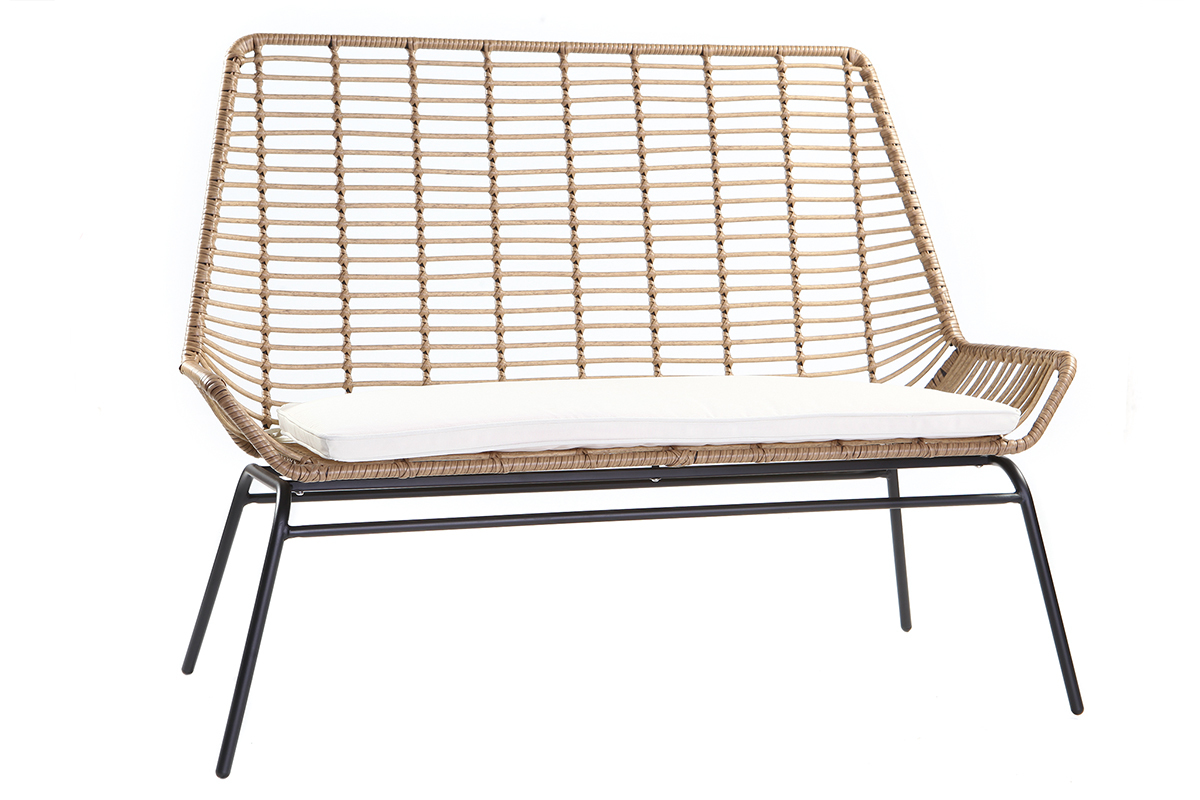 Gartenbank TANGO aus Kunststoffgeflecht im Rattanstil