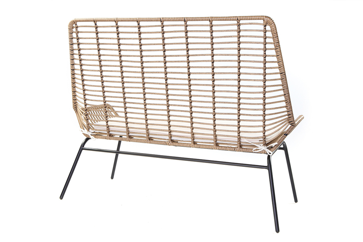 Gartenbank TANGO aus Kunststoffgeflecht im Rattanstil