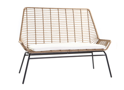 Gartenbank TANGO aus Kunststoffgeflecht im Rattanstil