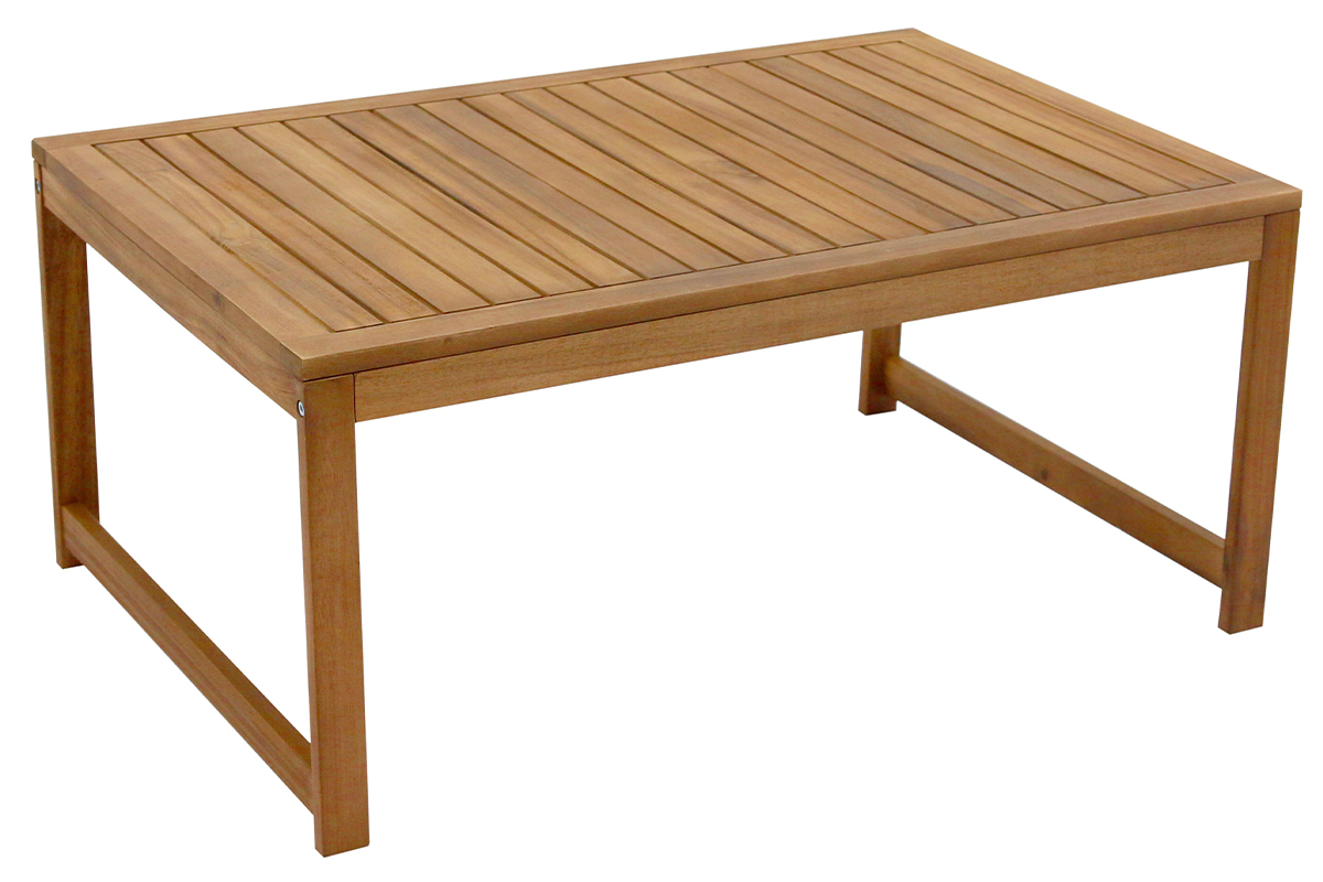 Gartenmbel aus massivem Akazienholz mit beigen Kissen COSTA