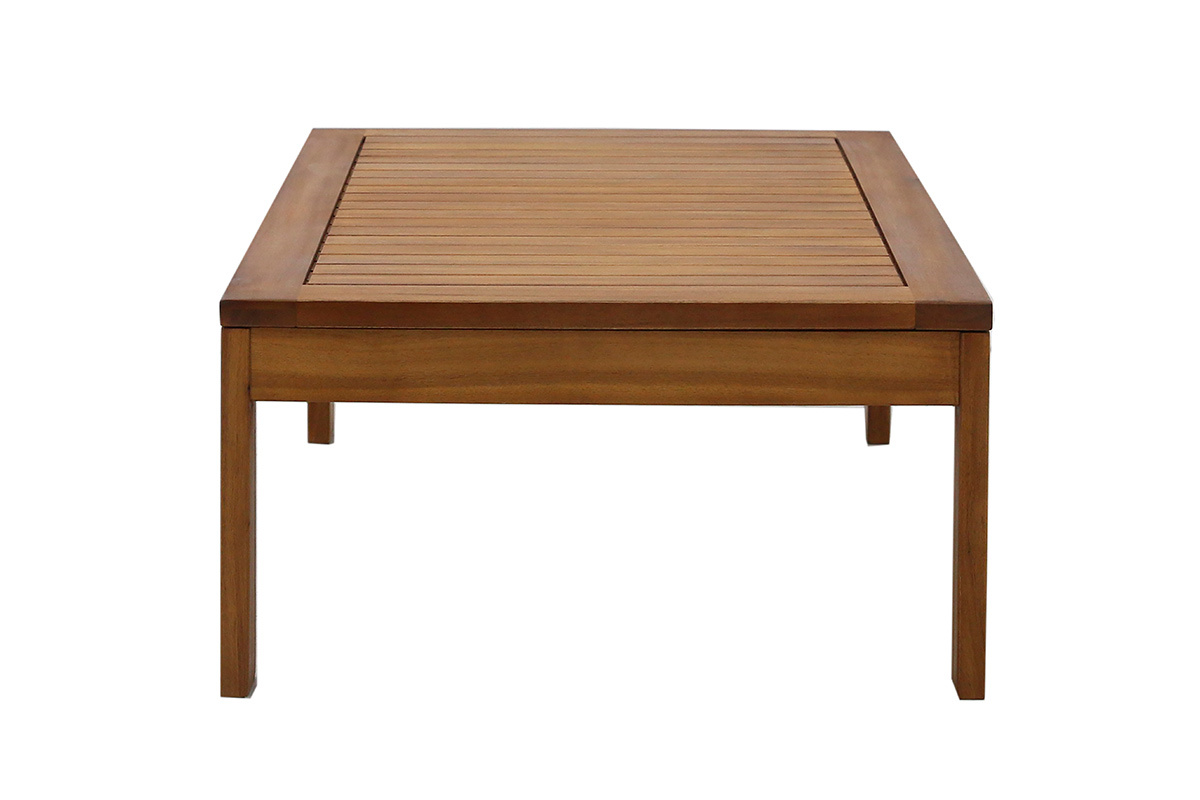 Gartensalon 3-4 Pl�tze aus massivem Holz, 2 Sets Bez�ge (taupe oder ecru) und geflochtenen Armlehnen ALOHA