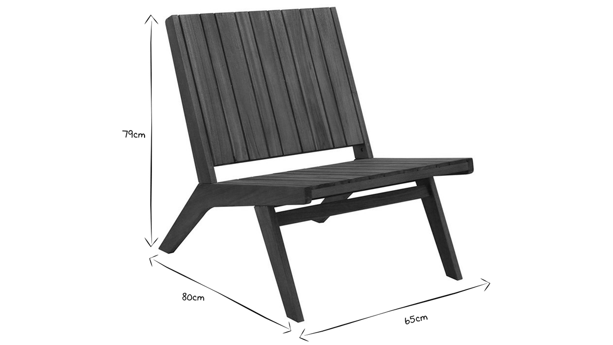 Gartensessel aus Massivholz TIDAK