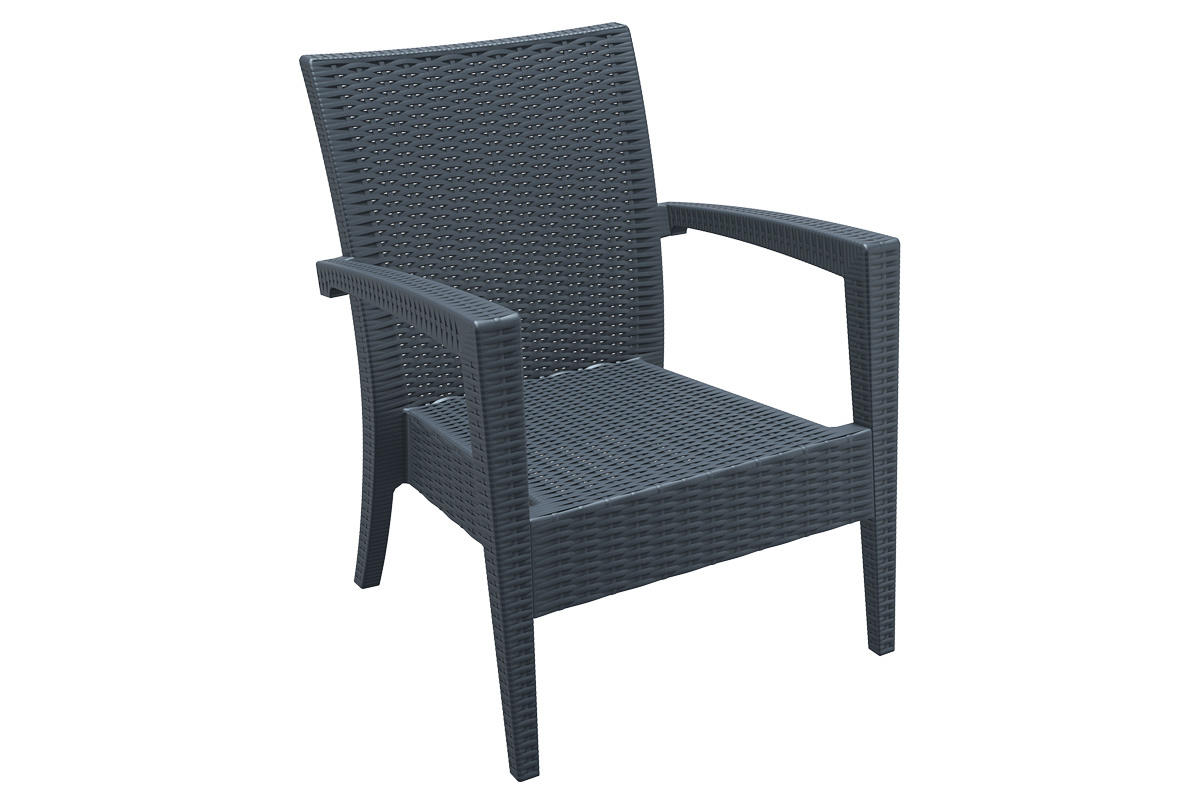 Gartensessel aus Rattan Grau SAMOA