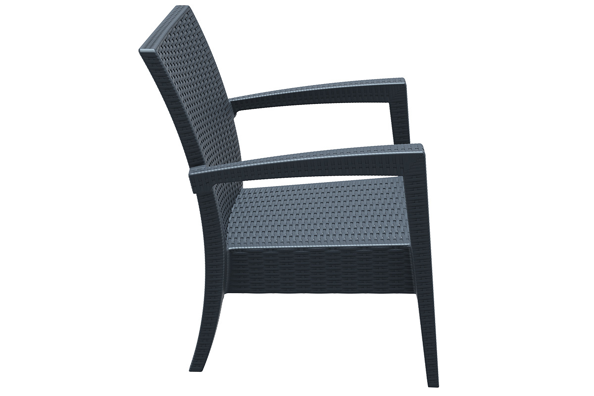 Gartensessel aus Rattan Grau SAMOA