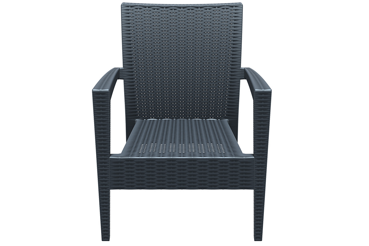 Gartensessel aus Rattan Grau SAMOA