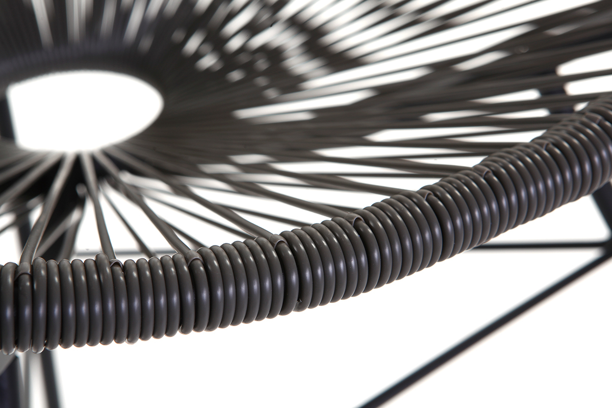 Gartensessel BELLAVISTA aus grauem Kunststoffgeflecht