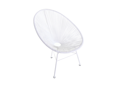 Gartensessel BELLAVISTA aus wei&szlig;em Kunststoffgeflecht