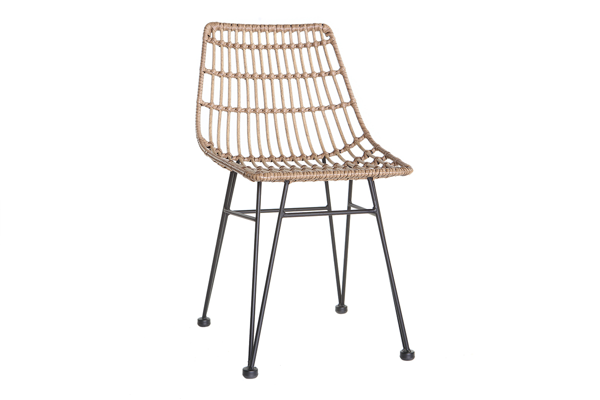 Gartenstuhl MAJA aus Kunststoffgeflecht im Rattanstil