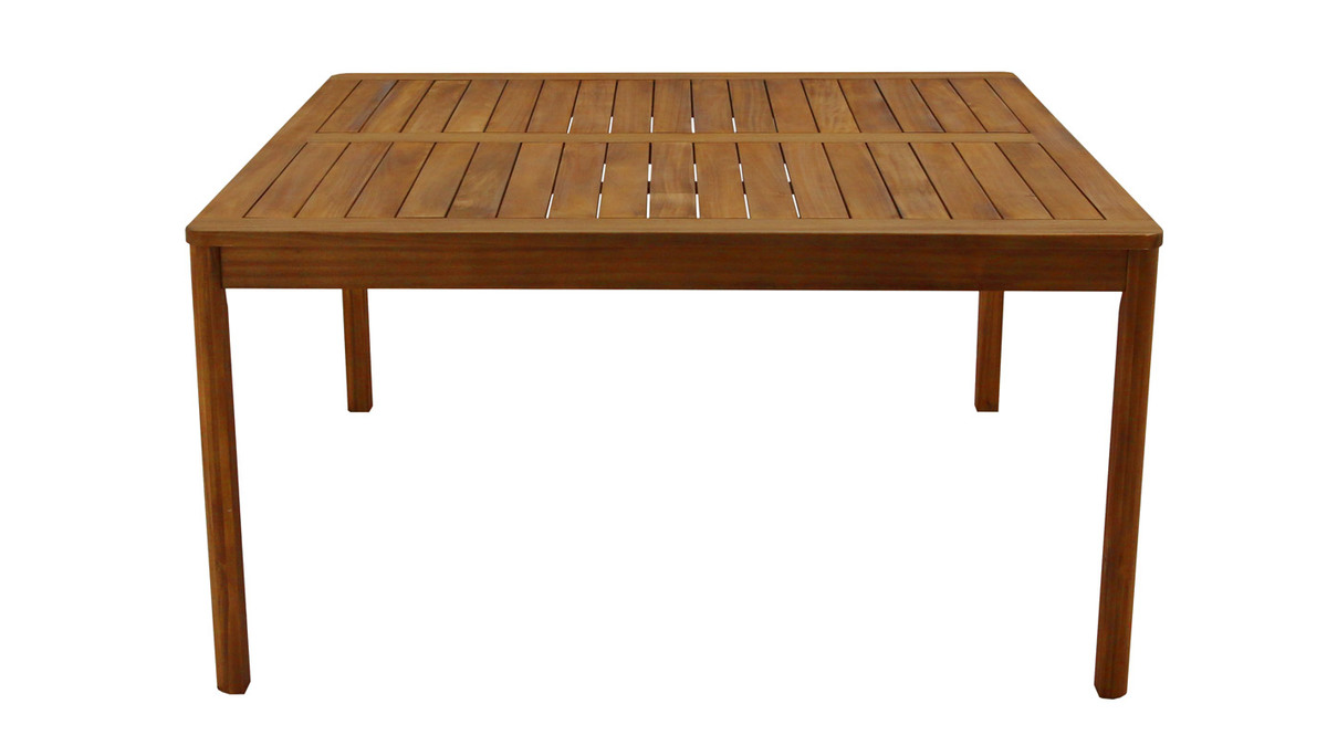 Gartentisch quadratisch Massivholz L140 cm AKIS Miliboo