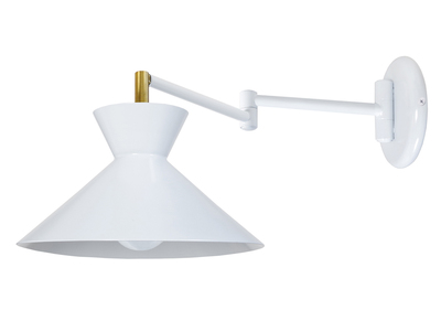 Gelenk-Wandleuchte Stahl Wei&szlig; LEEDS