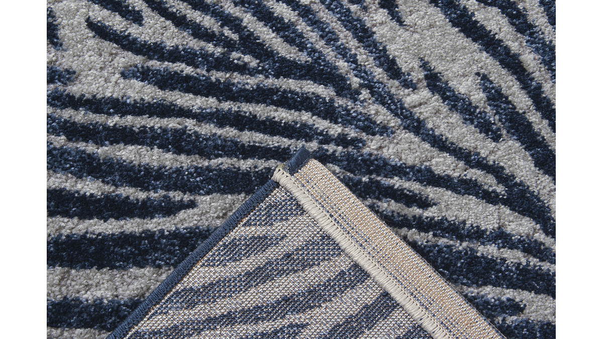 Gemusterter Teppich in Blau und Grau 160 x 230 cm SEA